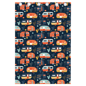 Caravan Camping Pattern Print Curtain