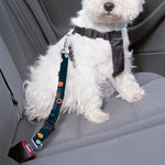 Caravan Camping Pattern Print Dog Seat Belt