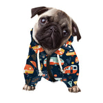 Caravan Camping Pattern Print Dog Zip Up Hoodie