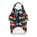 Caravan Camping Pattern Print Dog Zip Up Hoodie