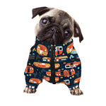 Caravan Camping Pattern Print Dog Zip Up Jacket