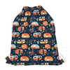 Caravan Camping Pattern Print Drawstring Bag