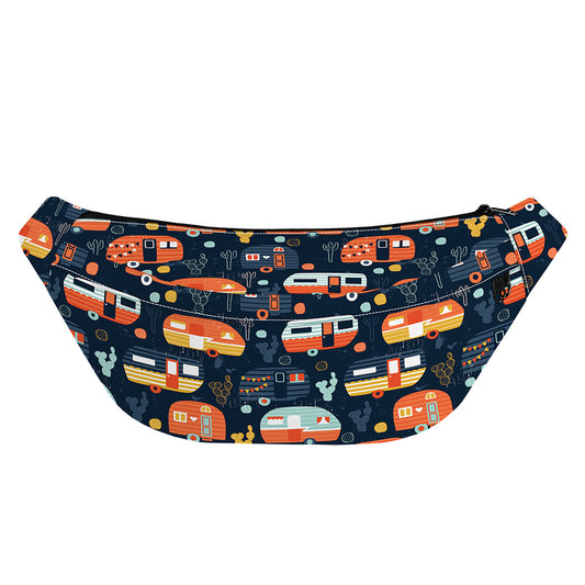 Caravan Camping Pattern Print Fanny Pack