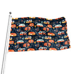 Caravan Camping Pattern Print Flag