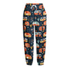 Caravan Camping Pattern Print Fleece Lined Knit Pants