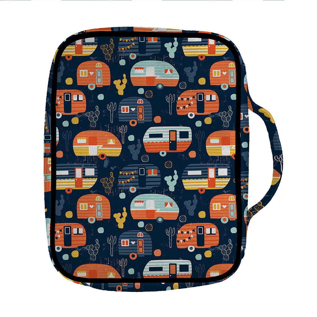 Caravan Camping Pattern Print Front Pocket Bible Bag