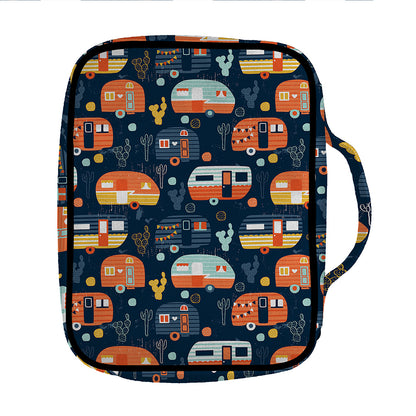 Caravan Camping Pattern Print Front Pocket Bible Bag