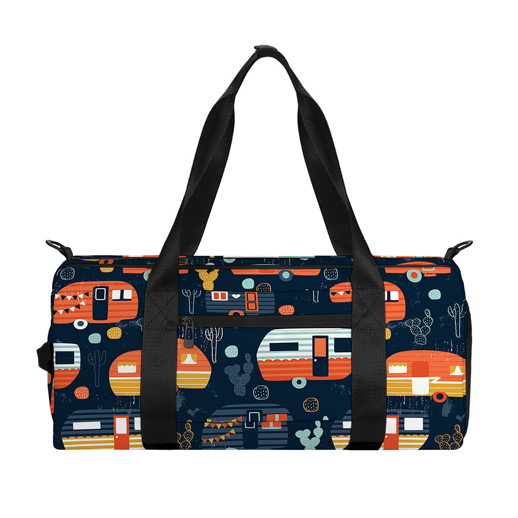 Caravan Camping Pattern Print Gym Bag