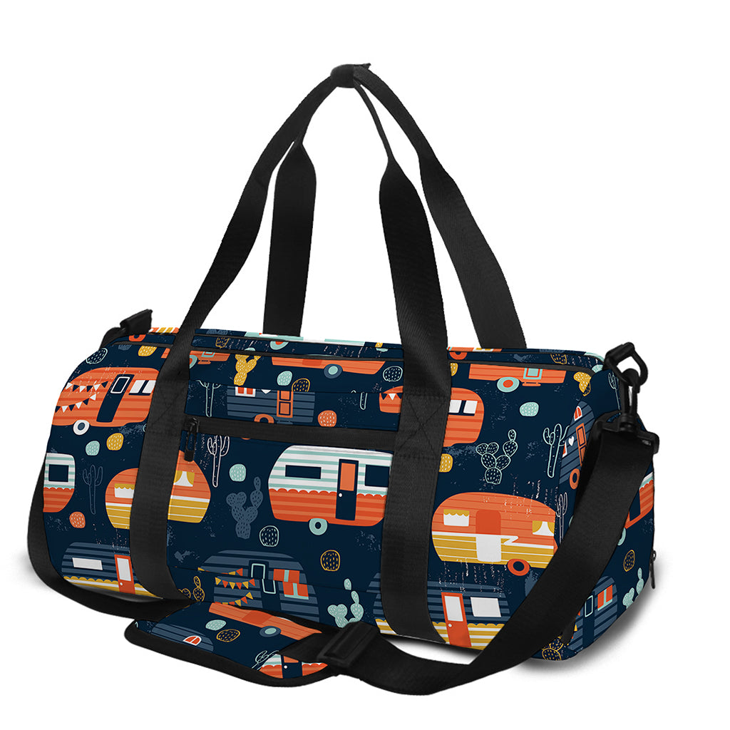 Caravan Camping Pattern Print Gym Bag