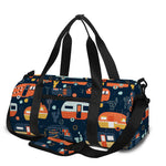 Caravan Camping Pattern Print Gym Bag