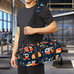 Caravan Camping Pattern Print Gym Bag