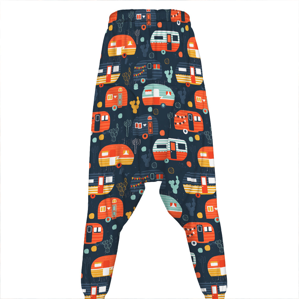 Caravan Camping Pattern Print Hammer Pants