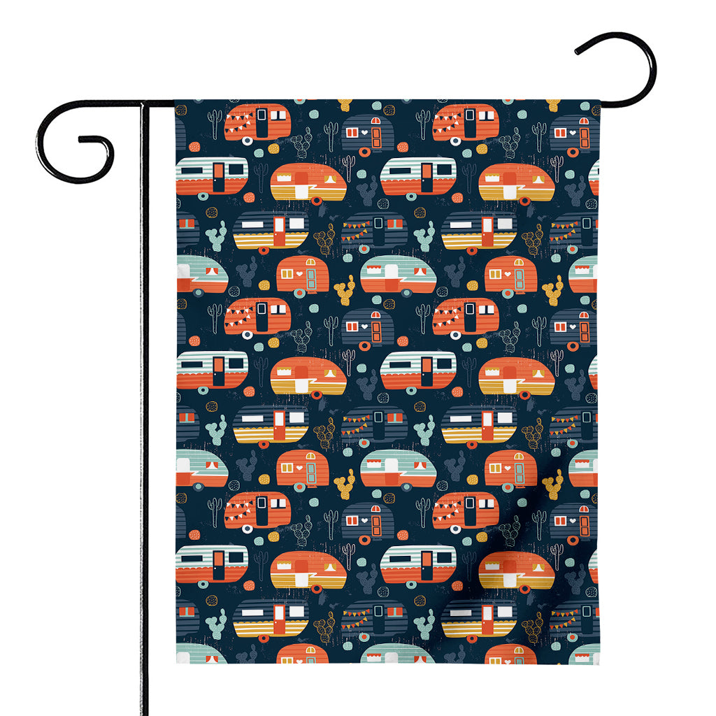 Caravan Camping Pattern Print House Flag