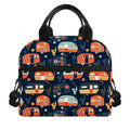 Caravan Camping Pattern Print Insulated Lunch Bag