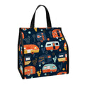 Caravan Camping Pattern Print Insulated Lunch Tote