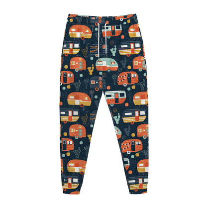 Caravan Camping Pattern Print Jogger Pants
