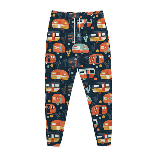 Caravan Camping Pattern Print Jogger Pants