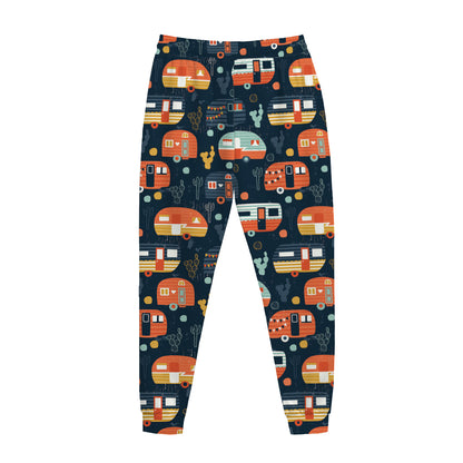 Caravan Camping Pattern Print Jogger Pants