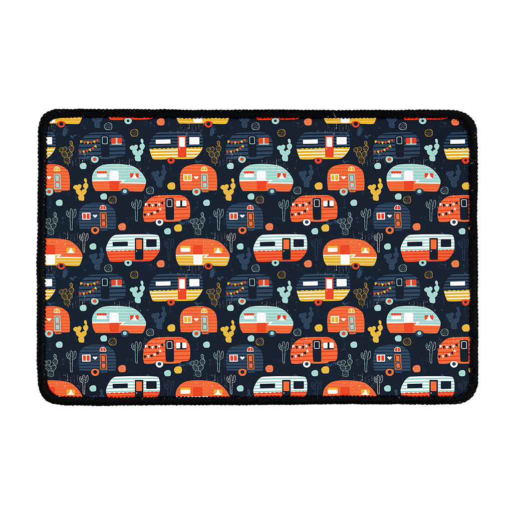 Caravan Camping Pattern Print Kitchen Mat