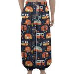 Caravan Camping Pattern Print Lantern Pants