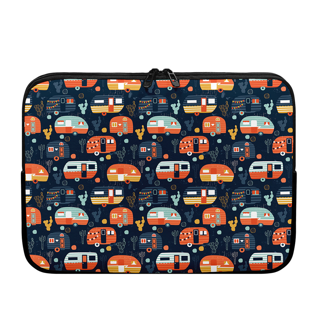 Caravan Camping Pattern Print Laptop Sleeve