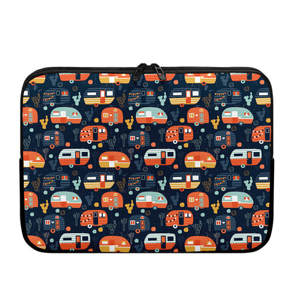 Caravan Camping Pattern Print Laptop Sleeve