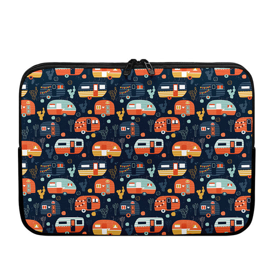 Caravan Camping Pattern Print Laptop Sleeve