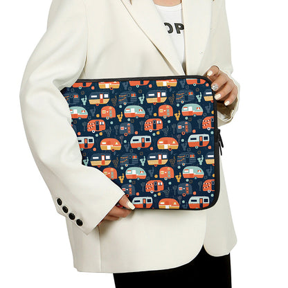 Caravan Camping Pattern Print Laptop Sleeve