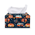 Caravan Camping Pattern Print Leather Tissue Box Cover