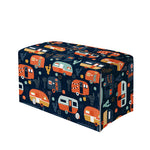 Caravan Camping Pattern Print Leather Tissue Box Cover