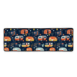 Caravan Camping Pattern Print Long Kitchen Mat