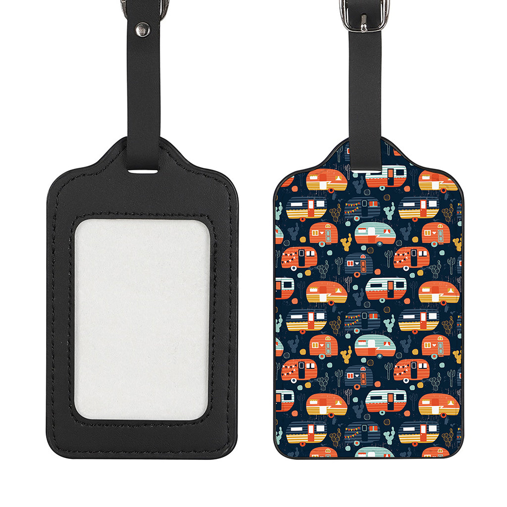 Caravan Camping Pattern Print Luggage Tag
