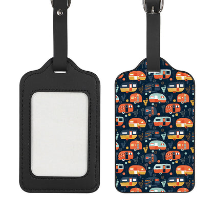 Caravan Camping Pattern Print Luggage Tag