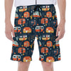 Caravan Camping Pattern Print Men's Beach Shorts