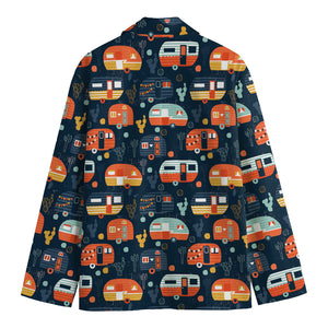 Caravan Camping Pattern Print Men's Blazer