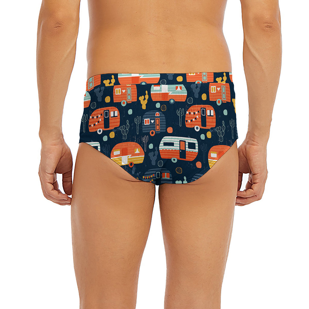 Caravan Camping Pattern Print Men's Briefs