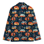 Caravan Camping Pattern Print Men's Cotton Blazer