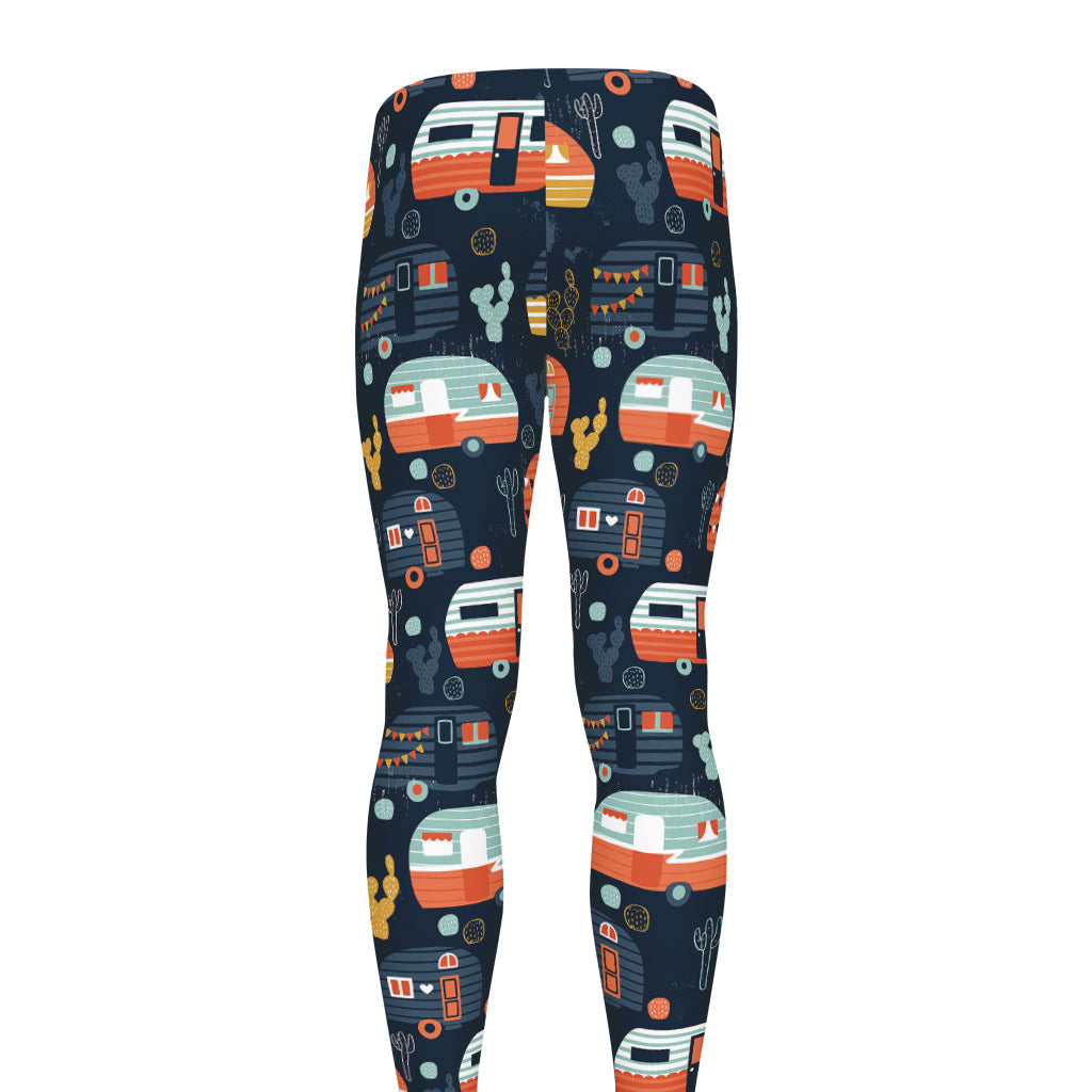 Caravan Camping Pattern Print Men's leggings