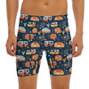 Caravan Camping Pattern Print Men's Long Boxer Briefs