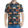 Caravan Camping Pattern Print Men's Polo Shirt