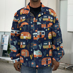 Caravan Camping Pattern Print Men's Shirt Jacket