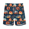 Caravan Camping Pattern Print Men's Sports Shorts