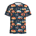 Caravan Camping Pattern Print Men's Athletic T-Shirt