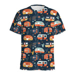 Caravan Camping Pattern Print Men's Sports T-Shirt