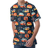 Caravan Camping Pattern Print Men's Velvet T-Shirt