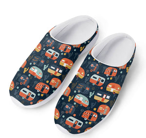 Caravan Camping Pattern Print Mesh Casual Shoes