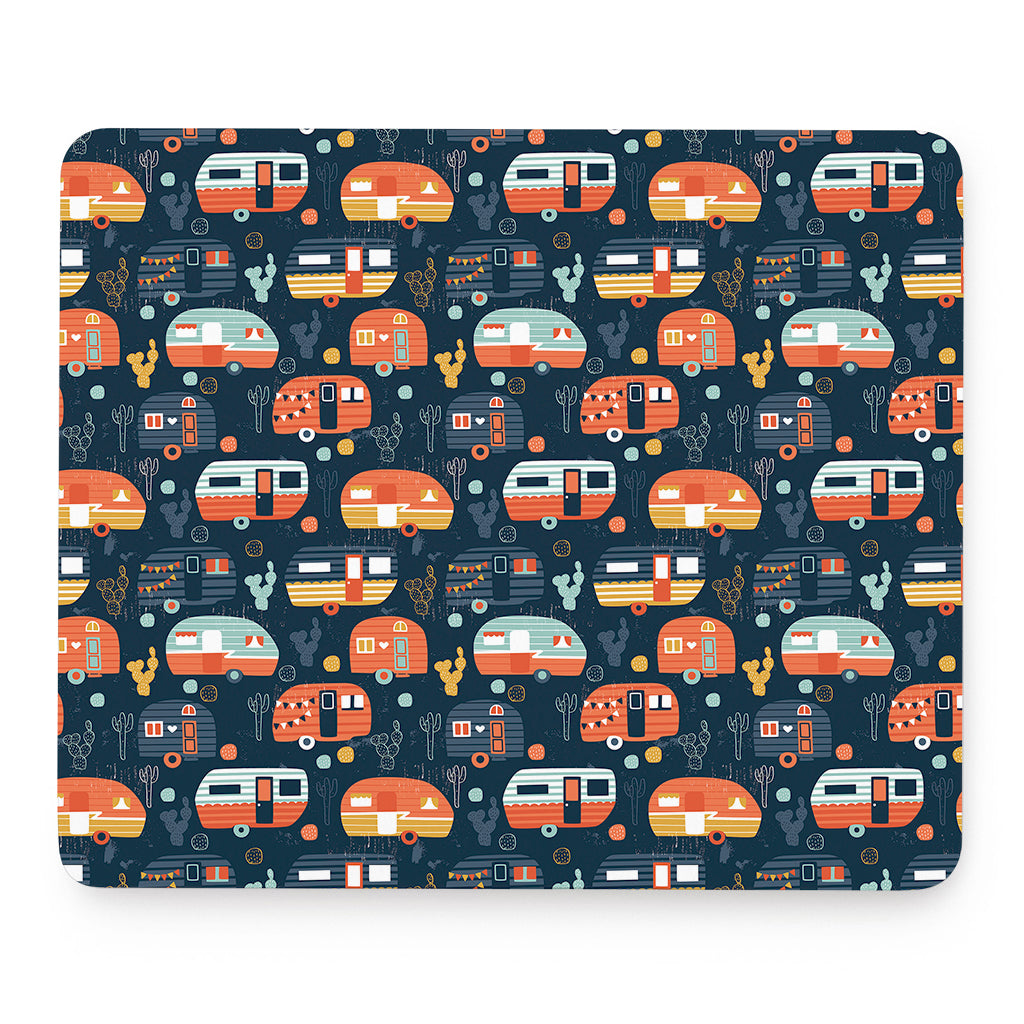 Caravan Camping Pattern Print Mouse Pad