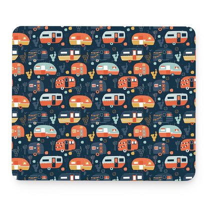 Caravan Camping Pattern Print Mouse Pad