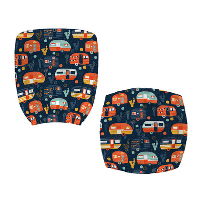 Caravan Camping Pattern Print Office Chair Cover