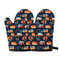 Caravan Camping Pattern Print Oven Mitts